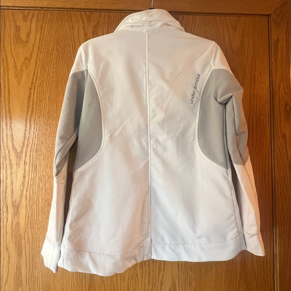 Under Armour White And Gray Softshell Utility Jac… - image 7
